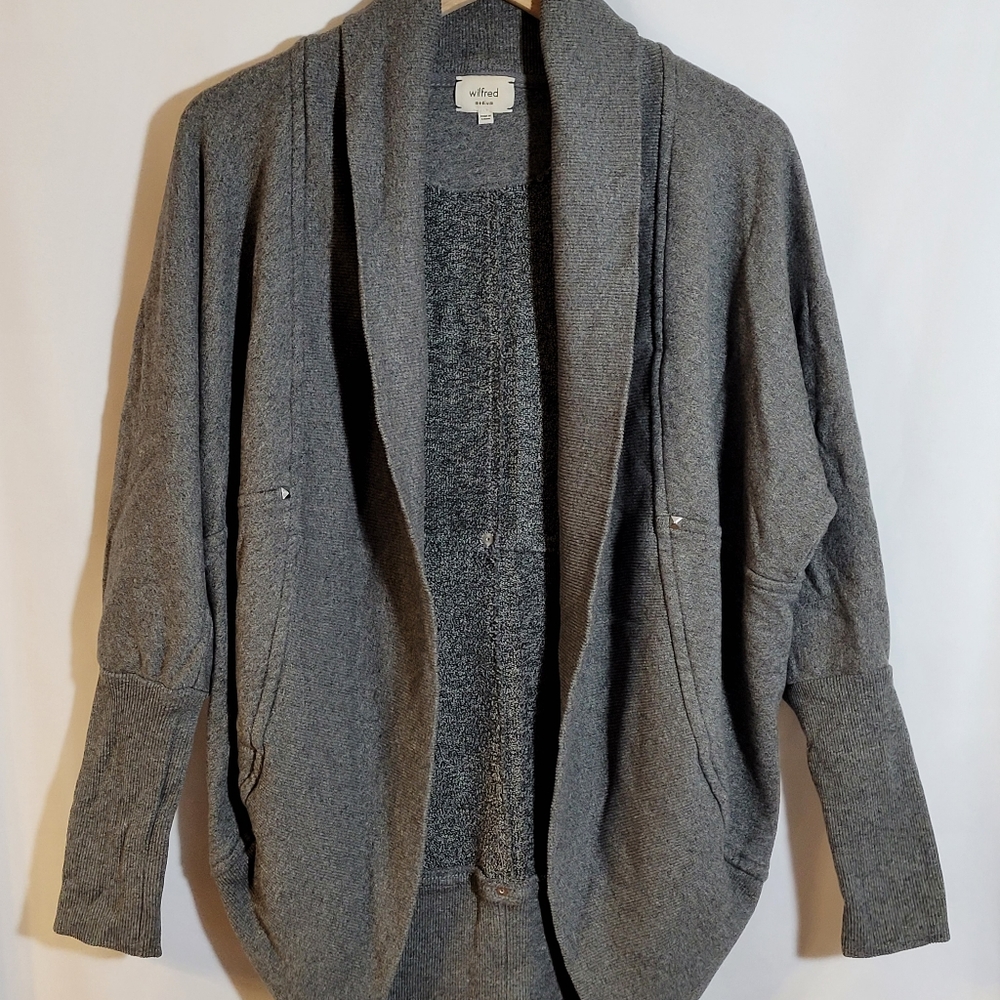 Aritzia Wilfred Open Sweater - Heather Gray